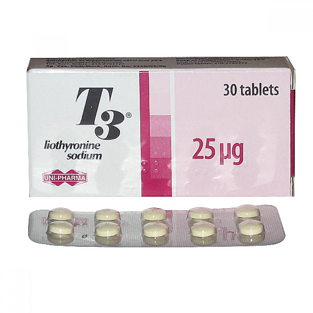 T3 Cytomel (Liothyronine Sodium) - 30 tabs (25mcg/tab)